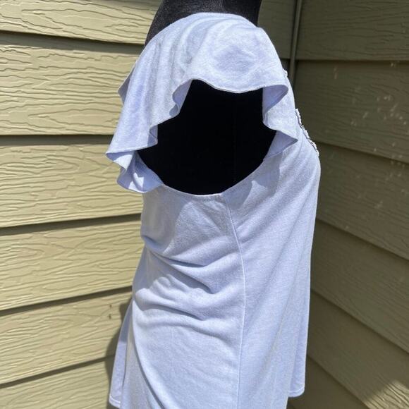 DREAM OUT LOUD, Selena Gomez, flutter sleeves, scoop neck.  Women's M top - Picture 2 of 7